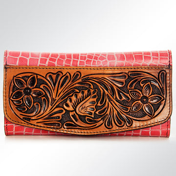 American Darling Wallet Hand Tooled Genuine Leather Western Women Bag | Handbag Purse Wristlet Travel Clutch